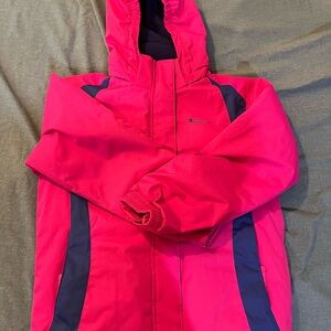 Kids Pink Jacket with Navy Accents